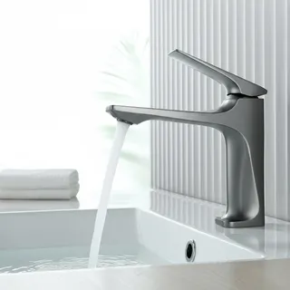 Robinet mitigeur d'eau chaude et froide gris