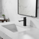 DC-Basin robinet évier pont monté noir Chrome chaud froid lavabo mélange Long court robinet noir mat lavabo robinet grue