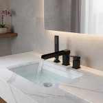 Robinet cascade de luxe avec pomme de douche, mitigeur de lavabo de salle de bain avec pomme de douche, robinet d&rsquo;évier de salle de douche chaude et froide