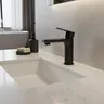 Robinet de lavabo noir en acier inoxydable…