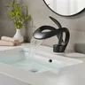 Cascade d'eau chaude et froide en laiton noir – vue 1