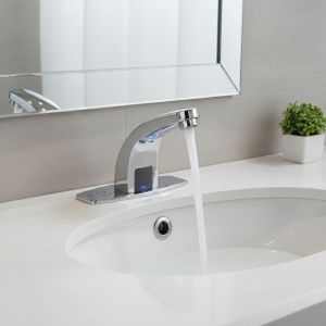 1 ensemble de robinets à capteur infrarouge, robinets à capteur d’évier automatique sans contact, robinet d’eau inductif de cuisine salle de bains robinets montés sur le pont 1 ensemble de robinets à capteur infrarouge, robinets à capteur d’évier automatique sans contact, robinet d’eau inductif de cuisine salle de bains robinets montés sur le pont