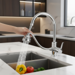 Extension de robinet, 2/3 modes, adaptateur de buse de robinet rotatif à 360 degrés, barboteur d&rsquo;économie d&rsquo;eau domestique, accessoires de robinet de cuisine et de salle de bains