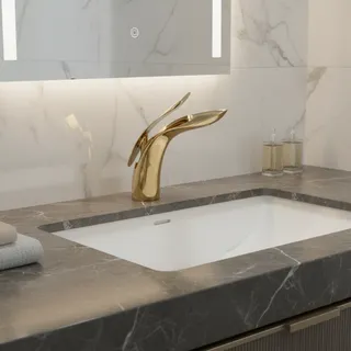 Mélangeur robinet de lavabo poli