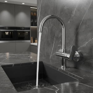 Robinet de lavabo de cuisine chaud et froid dans le mur, lavabo de balcon, robinet à Valve d&rsquo;eau mixte tout en cuivre