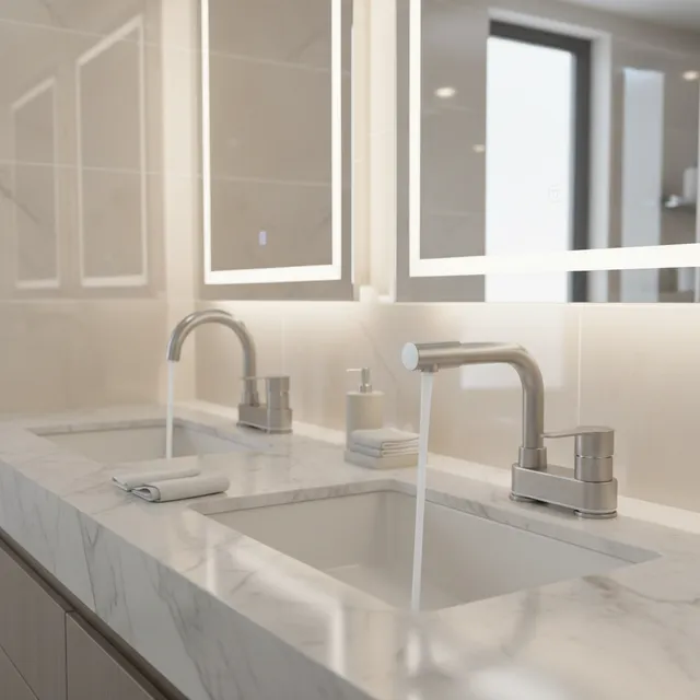 Robinet de lavabo de bain brossé en acier inoxydable 304