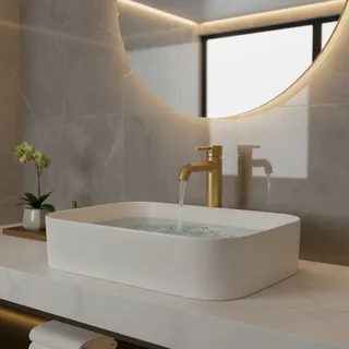Robinet moleté robinet de lavabo en or brossé robinets de salle de…