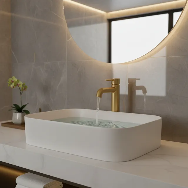 Robinet moleté robinet de lavabo en or brossé robinets…