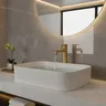 Robinet moleté robinet de lavabo en or…