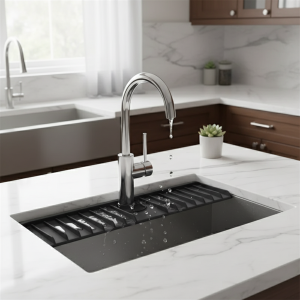 Tampon de retenue d&rsquo;eau Anti-pulvérisation et de vidange d&rsquo;évier, robinet en Silicone, résistant aux éclaboussures, tampon absorbant, accessoires de salle de bains et de cuisine