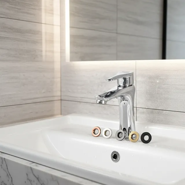 Couvercle de trop-plein d'évier de robinet de lavabo de…