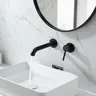 Robinet de lavabo noir mat mitigeur chaud et froid – vue 1