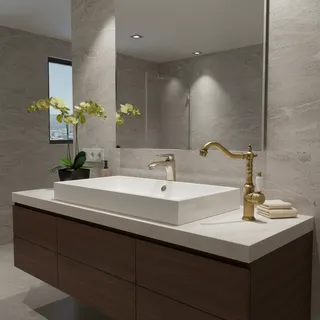 Robinet de lavabo en Bronze Antique