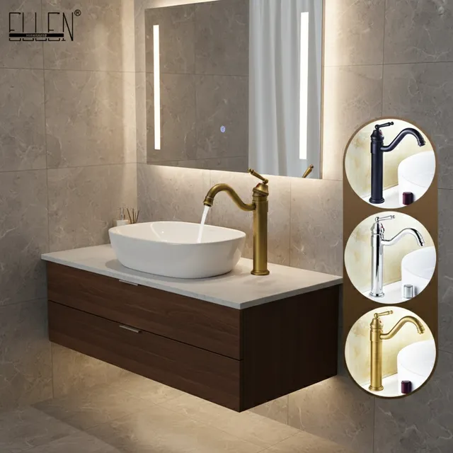 Robinet d'évier de lavabo haut de salle de bains