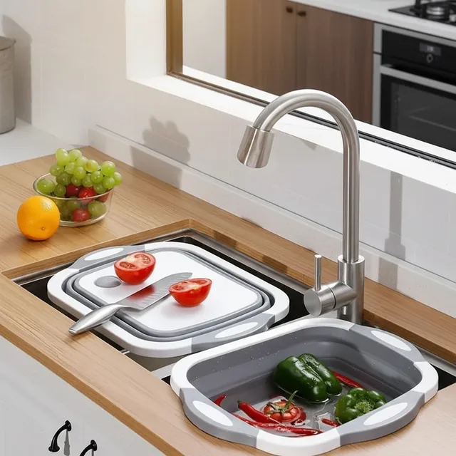 Lavabo pliable domestique 2 en 1