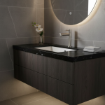 Robinet de lavabo en acier inoxydable 304, robinet d&rsquo;eau froide simple, couleur noir argent, monté sur le pont, allonge et soulevant le lavabo