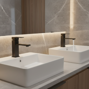 BD-Basin robinet d’évier monté sur le pont noir Chrome lavabo d’eau chaude froide mélange Long robinet court noir mat lavabo robinet grue BD-Basin robinet d’évier monté sur le pont noir Chrome lavabo d’eau chaude froide mélange Long robinet court noir mat lavabo robinet grue