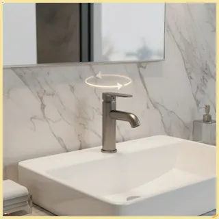 Salle de bains Rotation à 360 degrés robinet de lavabo d'eau chaude et…