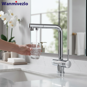 Filtre à eau potable en laiton, robinet d&rsquo;évier, supporter ficateur d&rsquo;eau chaude et froide