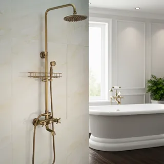 Ensemble de robinets de douche en laiton Antique