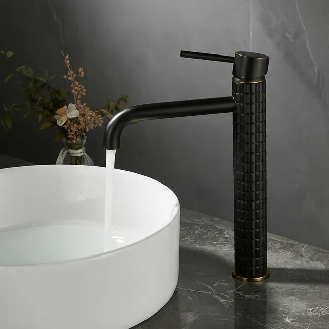 PLANdiamond-Lavabo de salle de bain en laiton noir