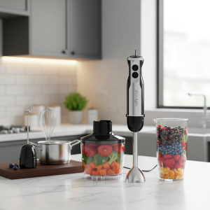 Wancle-Mixeur plongeant 5 en 1, 1000W, robot culinaire électrique, pour déterminer le centre commercial et la cuisine, fouet à œufs, prise EU/UK