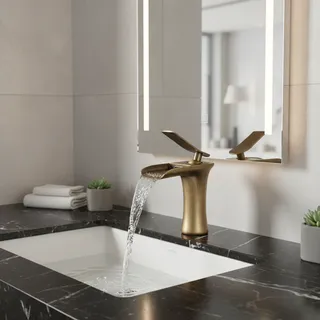 Robinets de lavabo cascade robinet de salle de bains mitigeur de…