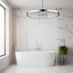 Accessoires de robinet d&rsquo;eau de douche de pluie de 10 pouces, panneau de maison, grande économie de pression, monté au plafond pour salle de bains, accessoires pour la maison