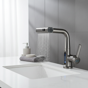 Pulvérisateur d&rsquo;eau chaude et froide avec affichage numérique de la température, robinet de lavage pour centre commercial