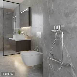 Robinet d'eau à double sortie en acier inoxydable