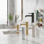 Évier chromé à poignée unique, eau chaude et froide, laiton brossé, or, 256 noir, 256 gris, blanc laiteux