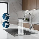 Nouveau Robinet d&rsquo;extension pivotant universel à trois modes, cascade de cuisine, buse anti-éclaboussures, évier multifonction