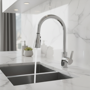 Robinet de cuisine chromé élégant 1 pièce, 360 ° Buse rotative et anti-éclaboussures – Facile à installer, design moderne pour une cuisine moderne Robinet de cuisine chromé élégant 1 pièce, 360 ° Buse rotative et anti-éclaboussures – Facile à installer, design moderne pour une cuisine moderne