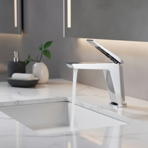 VGX mélangeur de lavabo de salle de bains, robinet de lavabo, robinets de lavabo de cuisine, robinet d’eau chaude et froide, robinetterie carrée pour salle de bains, laiton Chrome noir VGX mélangeur de lavabo de salle de bains, robinet de lavabo, robinets de lavabo de cuisine, robinet d’eau chaude et froide, robinetterie carrée pour salle de bains, laiton Chrome noir