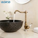 Robinet de salle de bains rétro de luxe, robinets de lavabo en laiton Antique en porcelaine céramique à Rotation à 360 degrés Torneiras mitigeur chaud et froid