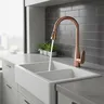 Robinet extractible de cuisine tout en cuivre – vue 1