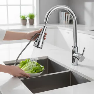 Robinet de cuisine pulvérisateur avec conception à arc élevé
