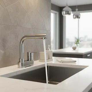 Robinet de bassin en acier inoxydable 304