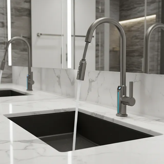 Becola robinet de lavabo extractible 40cm sortie d'eau à…