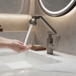 Robinet rotatif de lavabo universel, lavabo de salle de bains, robinet de douche, robinet de mélange chaud et froid, robinet de salle de bains multifonctionnel