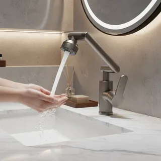 Robinet rotatif de lavabo universel