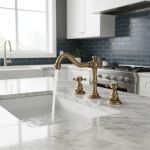 Robinet de centre commercial HOBasin en laiton massif, robinet d&rsquo;évier de cuisine en laiton antique, 3 trous, monté sur le pont, touristes Foy, 3 pièces