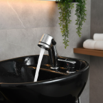 Robinet de lavabo, douche externe, lit de shampoing, arrêt d&rsquo;eau pressurisée, pomme de douche, Salon de coiffure, robinet de Salon de coiffure, accessoires de bain