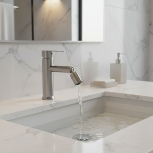 Robinet de centre commercial d’eau froide et chaude en acier inoxydable, robinet de pulvérisateur, jet à 2 modes, jet à 360 percussions, bec de cascade Robinet de centre commercial d’eau froide et chaude en acier inoxydable, robinet de pulvérisateur, jet à 2 modes, jet à 360 percussions, bec de cascade