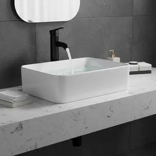 Robinet inoxydable 304 noir mat haut monocommande mitigeur élancé bec…