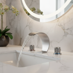 Robinet de salle de bains mélange chaud et froid deux interrupteurs cascade robinet vanité salle de bains cuisine pont installation robinet de salle de bains