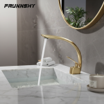 Robinet en laiton pour évier de centre commercial, ark HOWash, poignée unique, brosse chaude et froide, robinets d&rsquo;eau en or, grue de centre commercial, FR623