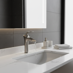 Robinet de lavabo en Nickel brossé, bec rotatif à poignée unique, robinet d&rsquo;évier de salle de bains, robinet mitigeur chaud et froid monté sur le pont