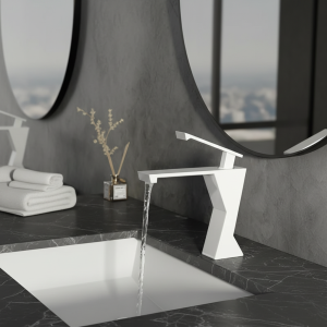 Robinet d&rsquo;évier de salle de bains, robinet moderne en laiton, robinet froid, cascade, robinet d&rsquo;évier monté sur le pont