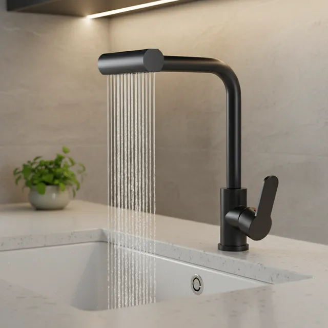 Robinet de cuisine en acier inoxydable avec 4 modes de…